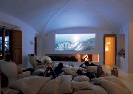watching a home theater